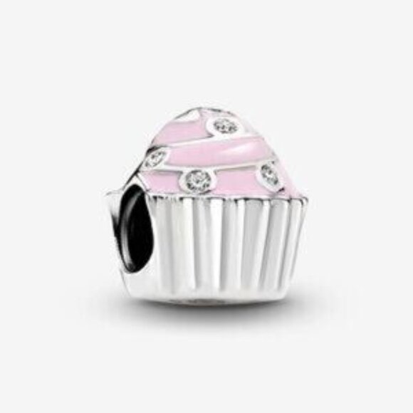 Pandora Pink Cupcake Charm,Perfect Condition - Picture 1 of 4